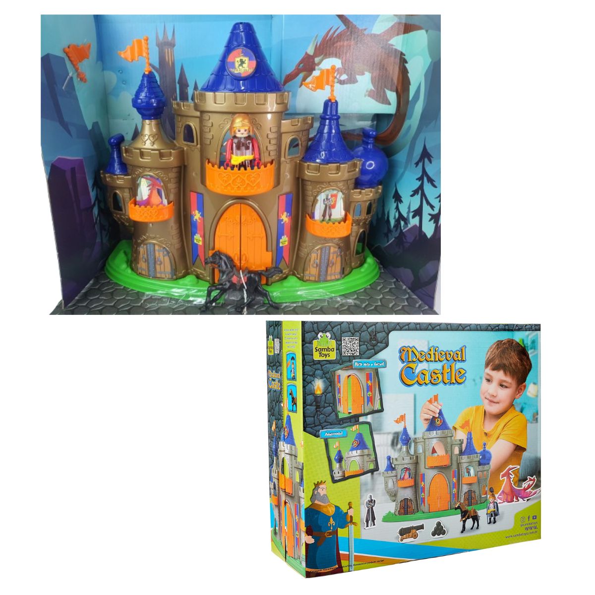 Brinquedo Castelo Medieval Cavaleiro Samba Toys Brinquedo Castelo Medieval Cavaleiro Samba Toys